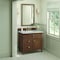 James Martin Vanities 36'' Single Vanity, Mid-Century Walnut w/ 3 CM Victorian Silver Quartz Top 424-V36-WLT-3VSL - alternate 3